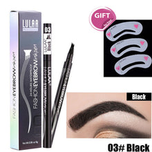 Load image into Gallery viewer, 5-Color Four-Pronged Eyebrow Pencil Eyebrow Brush Split Liquid Waterproof
