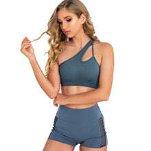 Load image into Gallery viewer, 2021 Summer Shorts Sexy Mesh Splicing Two Piece Sports Suit Women&#39;s Yoga Suit Quick Dry Sport Fitness Leggins Geometric  V024
