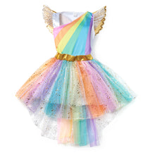 Load image into Gallery viewer, ALSAS Rainbow Unicorn Dress For Kids Embroidery Ball Gown Baby Girl Princess Birthday Dresses Party Costume Halloween
