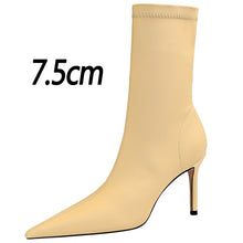 Load image into Gallery viewer, BIGTREE Shoes Women Boots Fashion Ankle Boots Pointed Toe Stretch Boots Autumn Stiletto Socks Boots High Heels Ladies Shoes 2021
