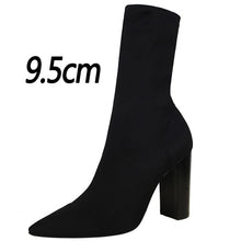 Load image into Gallery viewer, BIGTREE Shoes Women Boots Fashion Ankle Boots Pointed Toe Stretch Boots Autumn Stiletto Socks Boots High Heels Ladies Shoes 2021
