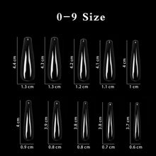 Load image into Gallery viewer, 600Pcs Transparent Stiletto Fake Nail Tips Acrylic Ballerina Nail Tips Long Shape
