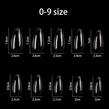 Load image into Gallery viewer, 600Pcs Transparent Stiletto Fake Nail Tips Acrylic Ballerina Nail Tips Long Shape
