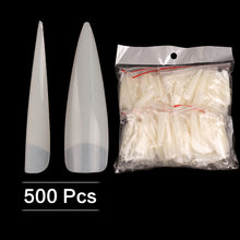 Load image into Gallery viewer, 600Pcs Transparent Stiletto Fake Nail Tips Acrylic Ballerina Nail Tips Long Shape
