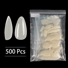 Load image into Gallery viewer, 600Pcs Transparent Stiletto Fake Nail Tips Acrylic Ballerina Nail Tips Long Shape
