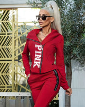 Load image into Gallery viewer, 2022 New Summer Tracksuit for Women 3XL PINK Letter Print Sport Casual Two Piece Outfit Suit Sleeveless Top Bodycon Pants Sets
