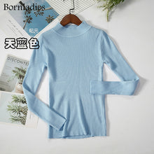 Load image into Gallery viewer, Bornladies Autumn Winter Basic Turtleneck Knitting Bottoming Warm Sweaters 2022 Women&#39;s Pullovers Solid Minimalist Cheap Tops
