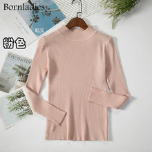 Load image into Gallery viewer, Bornladies Autumn Winter Basic Turtleneck Knitting Bottoming Warm Sweaters 2022 Women&#39;s Pullovers Solid Minimalist Cheap Tops
