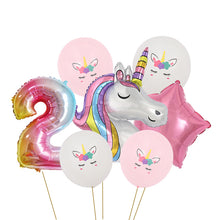 Load image into Gallery viewer, ALSAAS Unicorn Theme Party Balloons Birthday Decoration
