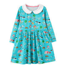 Load image into Gallery viewer, ALSASA Long Sleeve Grey Unicorn Princess Girls Dresses
