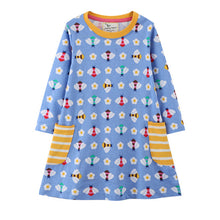 Load image into Gallery viewer, ALSASA Long Sleeve Grey Unicorn Princess Girls Dresses
