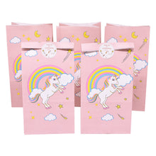 Load image into Gallery viewer, ALSAS NEW Unicorn Paper Candy Gift Bag Unicorn Party Cookie Popcorn Box for Kids
