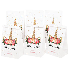 Load image into Gallery viewer, ALSAS NEW Unicorn Paper Candy Gift Bag Unicorn Party Cookie Popcorn Box for Kids
