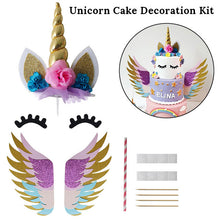 Load image into Gallery viewer, ALSAS Unicorn Birthday Cake Decorations Rainbow Cake Topper Birthday Party Decorations
