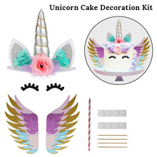 Load image into Gallery viewer, ALSAS Unicorn Birthday Cake Decorations Rainbow Cake Topper Birthday Party Decorations
