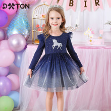 Load image into Gallery viewer, ALSAS NEW Dresses Unicorn Clothes Winter Long Sleeve Dress For Girls
