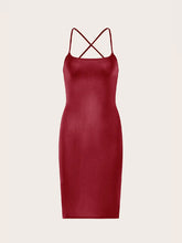 Load image into Gallery viewer, Bandage Backless Leather Dress
