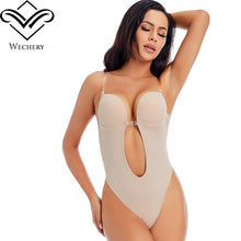 Load image into Gallery viewer, Backless Bra Plunge Bras Bodysuit Thong Invisible Bra for Dress Strap
