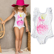 Load image into Gallery viewer, ALSAS  Unicorn Clothing Ruffle Sleeve Bikini One-Piece
