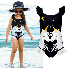 Load image into Gallery viewer, ALSAS  Unicorn Clothing Ruffle Sleeve Bikini One-Piece
