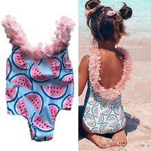 Load image into Gallery viewer, ALSAS  Unicorn Clothing Ruffle Sleeve Bikini One-Piece
