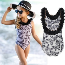 Load image into Gallery viewer, ALSAS  Unicorn Clothing Ruffle Sleeve Bikini One-Piece
