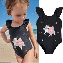 Load image into Gallery viewer, ALSAS  Unicorn Clothing Ruffle Sleeve Bikini One-Piece
