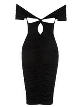 Load image into Gallery viewer, Backless Pleated Bodycon Dress
