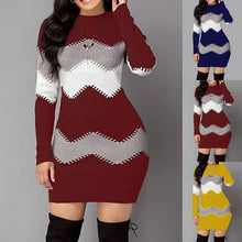 Load image into Gallery viewer, Bodycon Warm Mini Sweater Dress
