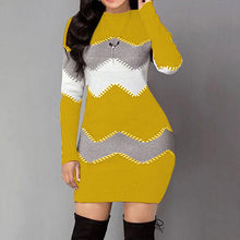 Load image into Gallery viewer, Bodycon Warm Mini Sweater Dress
