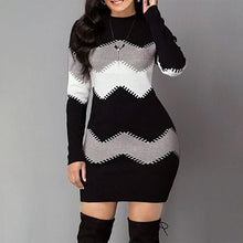 Load image into Gallery viewer, Bodycon Warm Mini Sweater Dress
