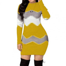 Load image into Gallery viewer, Bodycon Warm Mini Sweater Dress
