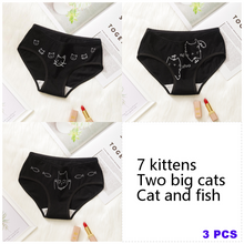 Load image into Gallery viewer, 3PCS/Set Cartoon Cat Fish Briefs Cotton Underwear
