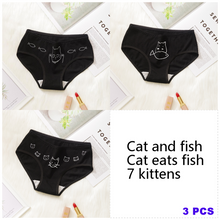 Load image into Gallery viewer, 3PCS/Set Cartoon Cat Fish Briefs Cotton Underwear
