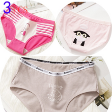 Load image into Gallery viewer, 3PCS/Set Cartoon Cat Fish Briefs Cotton Underwear
