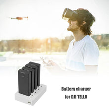 Load image into Gallery viewer, 4 in 1 USB Multi Battery Quick Charging Charger Hub with Charging Indicator for DJI TELLO RC Drone Battery Quick Charger
